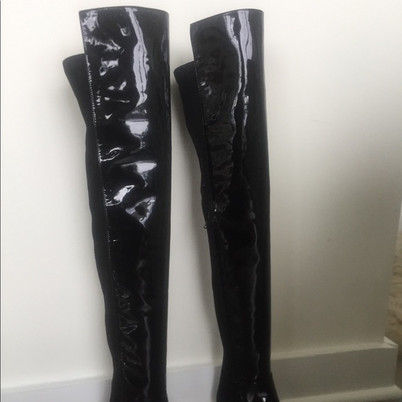 Versace knee high boots